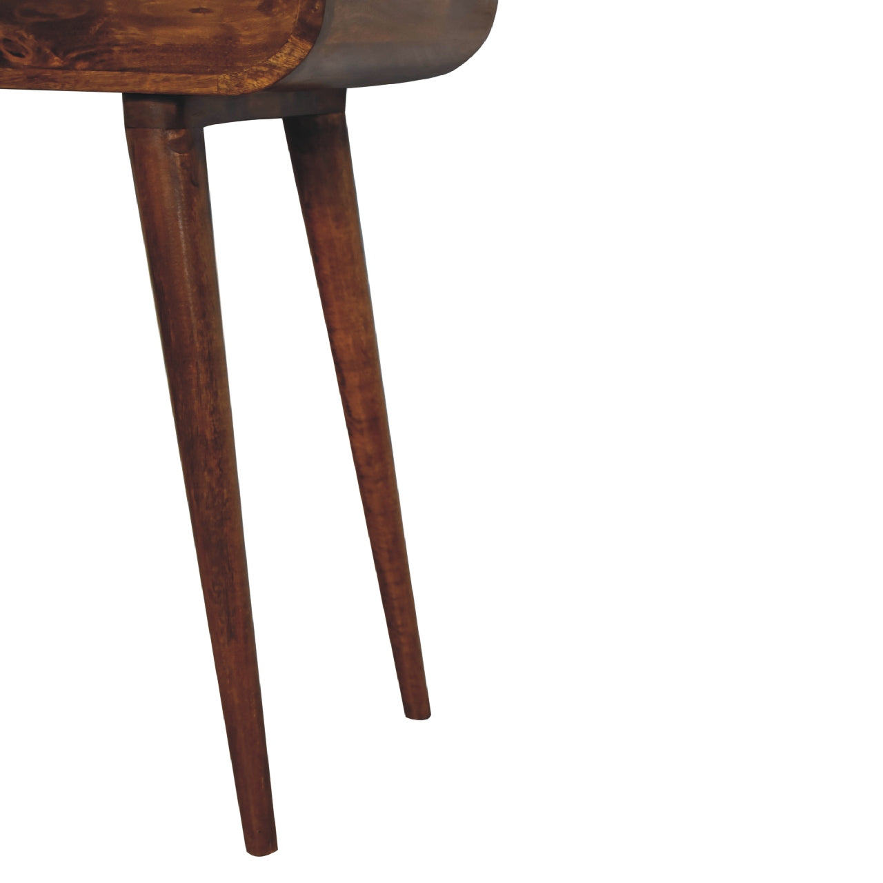 mini chestnut dressing table with foldable mirror