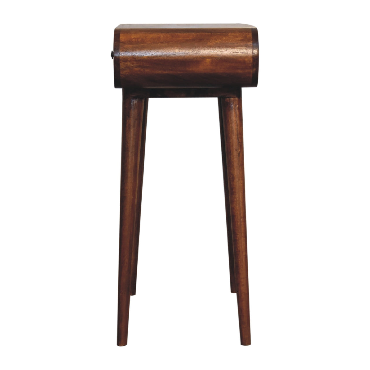 mini chestnut dressing table with foldable mirror