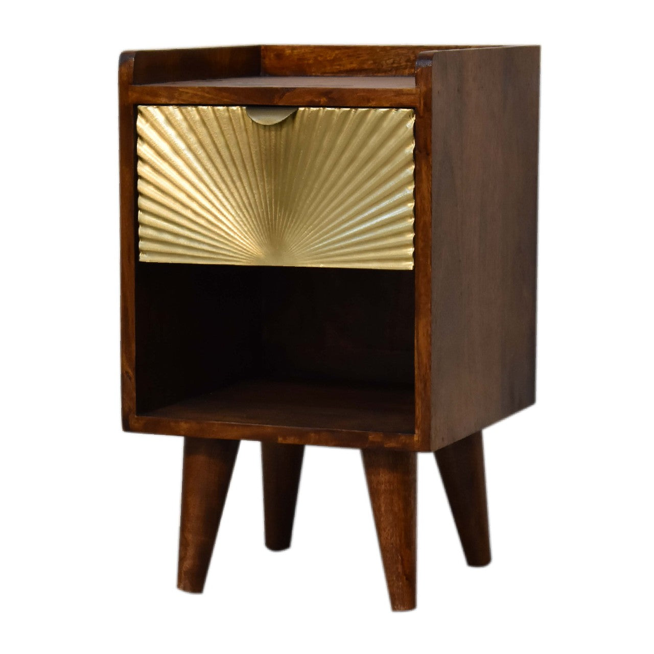 mini manila gold 1 drawer bedside