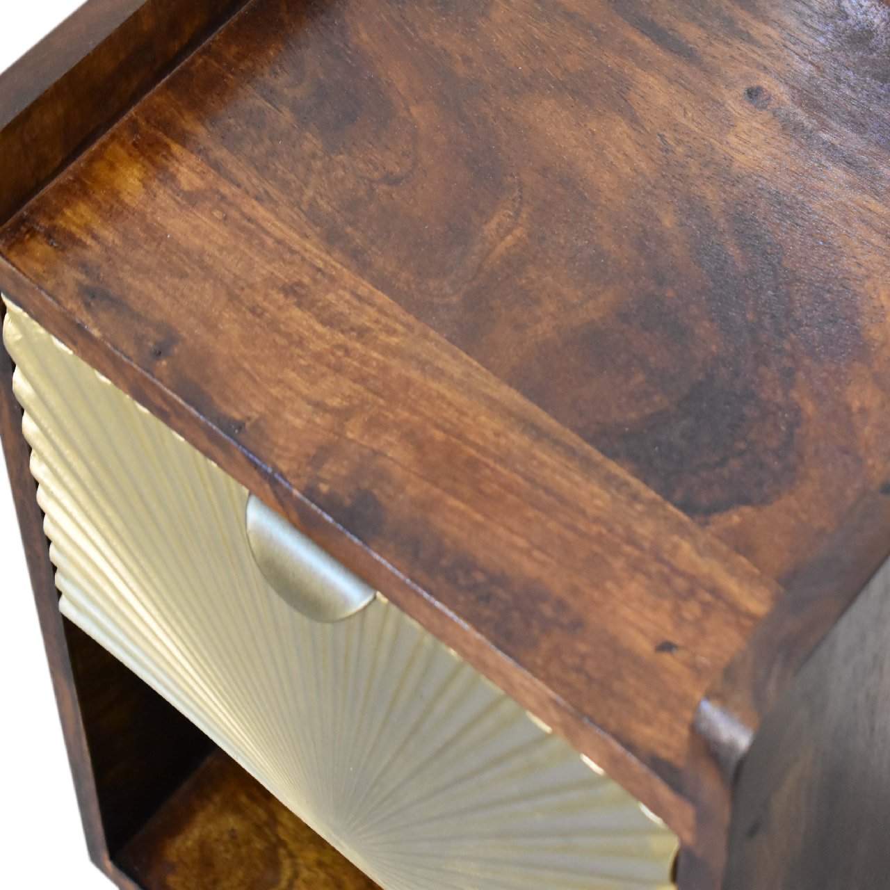 mini manila gold 1 drawer bedside
