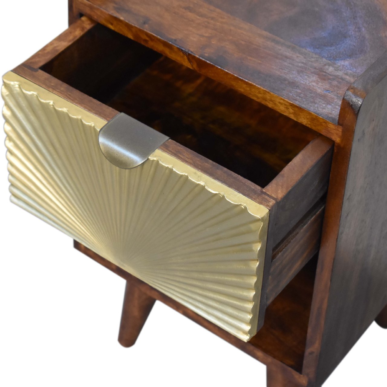 mini manila gold 1 drawer bedside