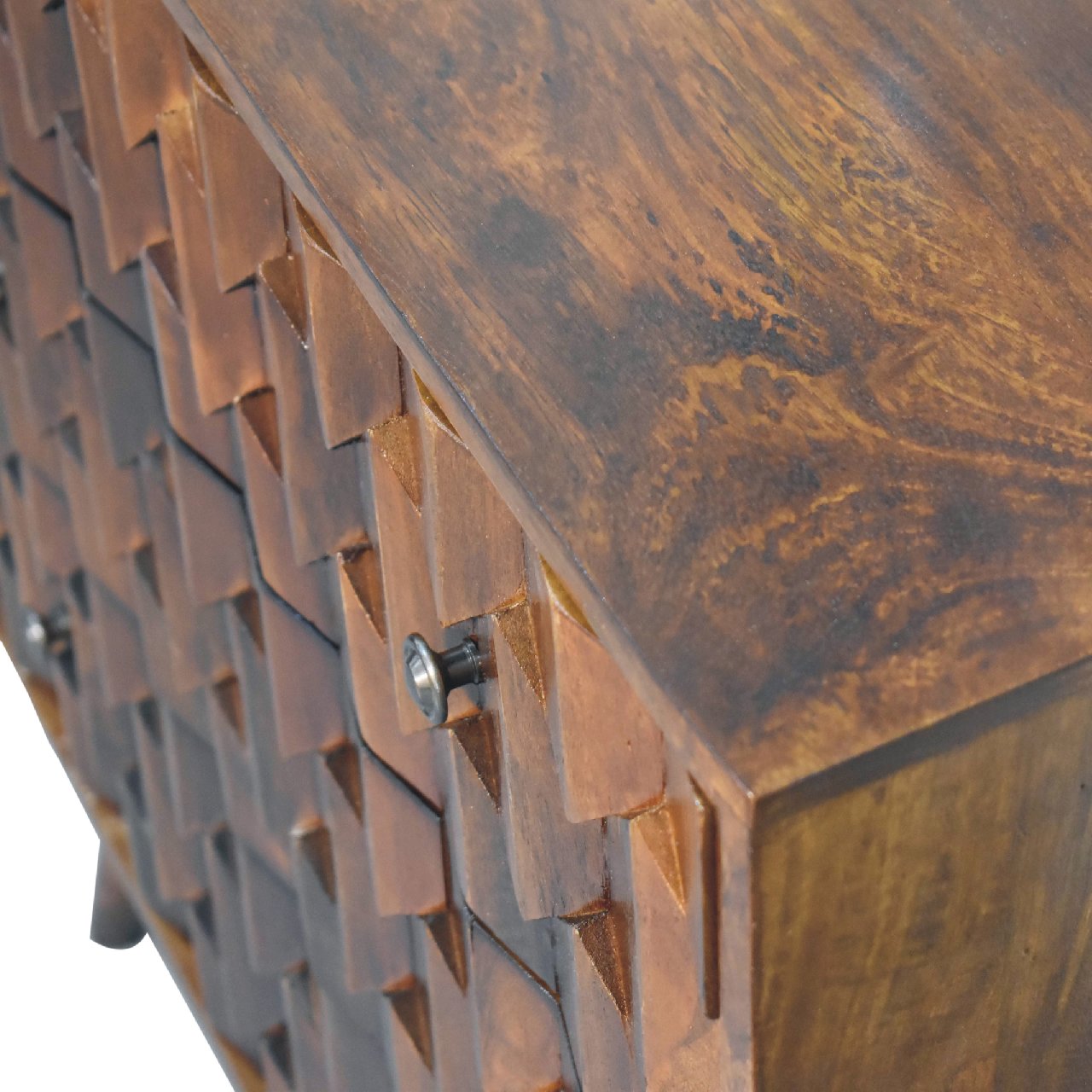pineapple chestnut carved chest