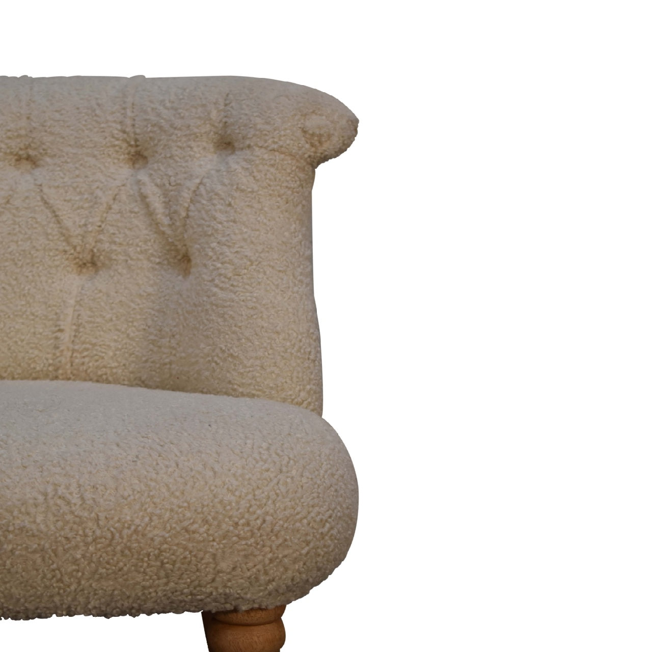 boucle cream accent chair