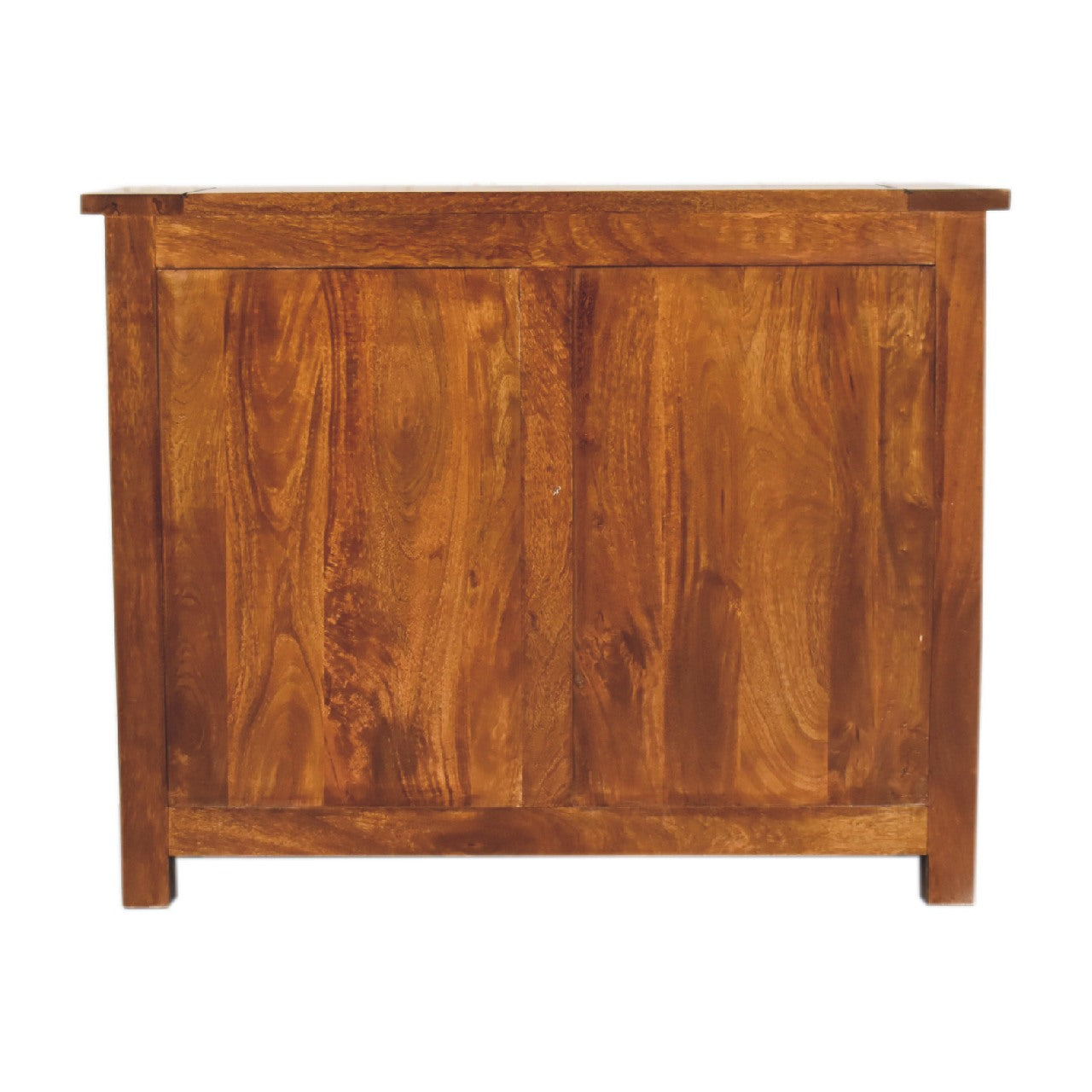 chestnut small sideboard with 2 drawers