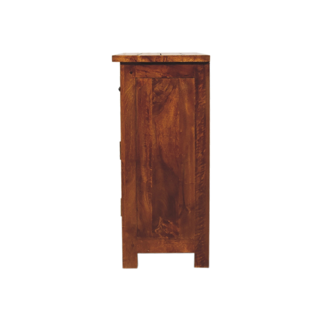chestnut small sideboard with 2 drawers