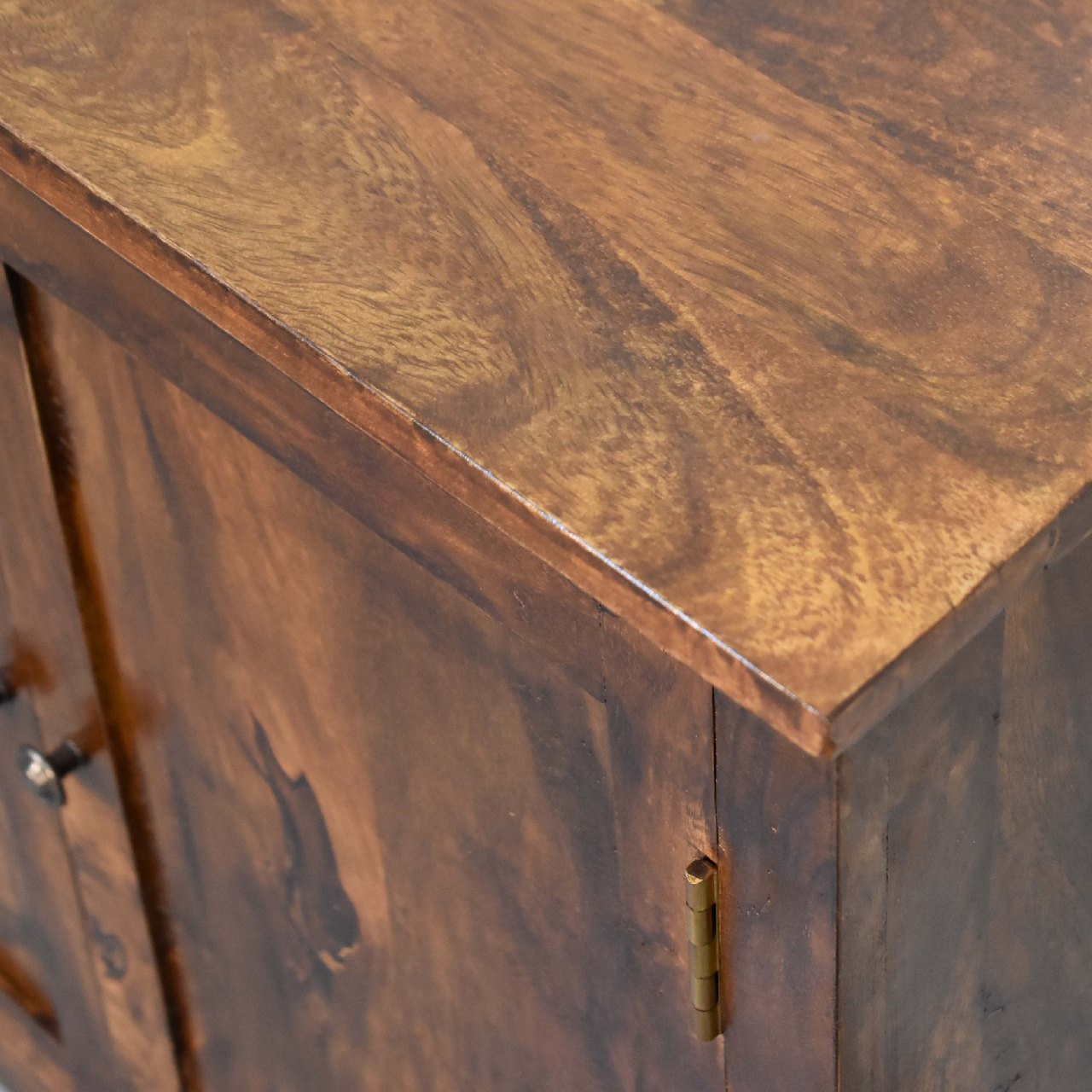 chestnut nordic style cabinet