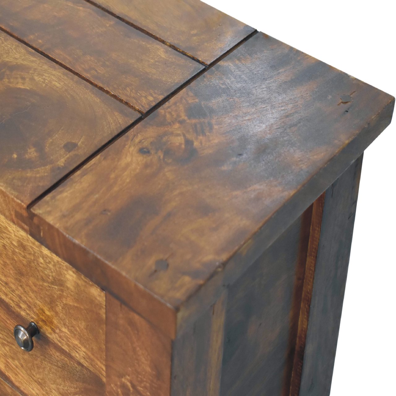 chestnut 4 drawer console table