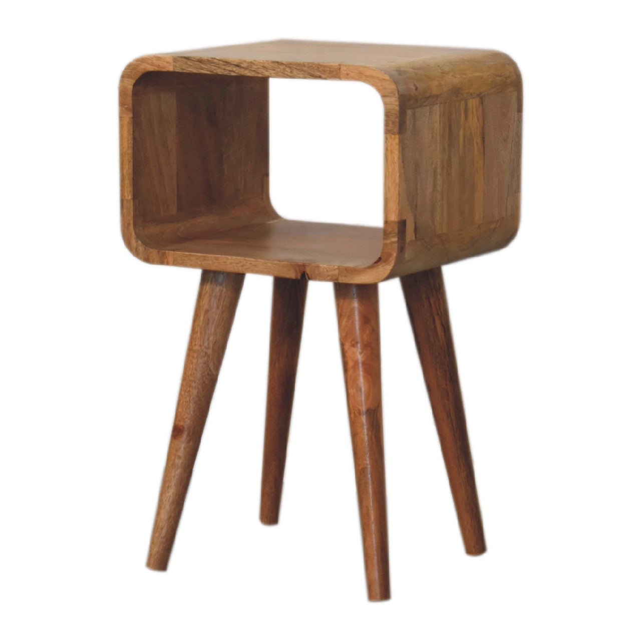mini curved open bedside