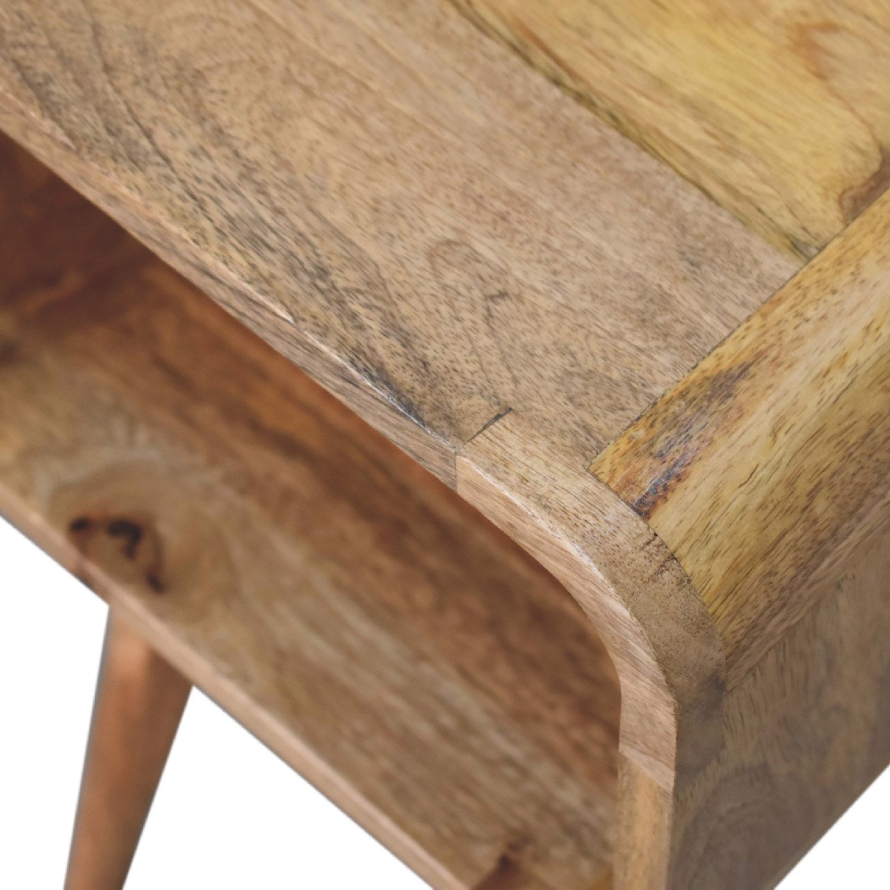 mini curved open bedside