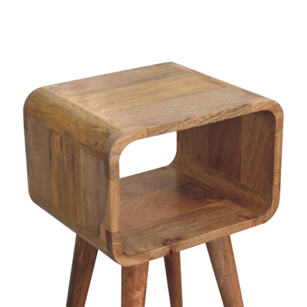 mini curved open bedside