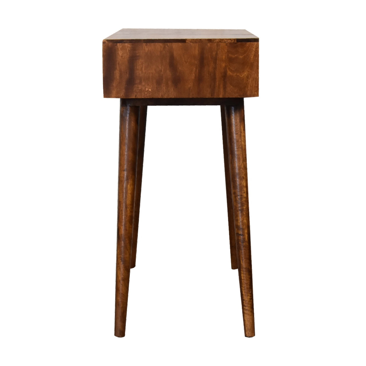 chestnut dressing table with foldable mirror 1