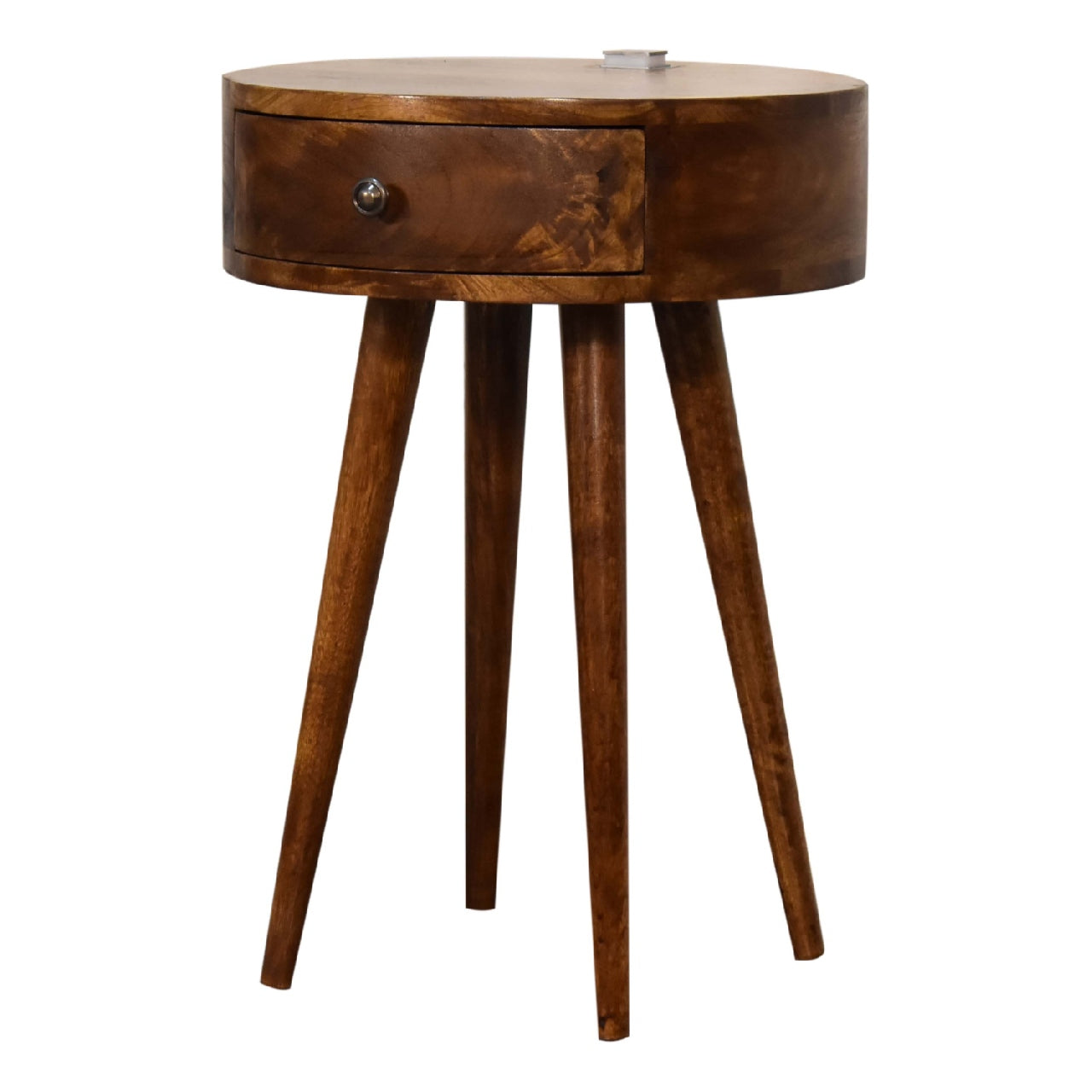 chestnut rounded bedside reading light