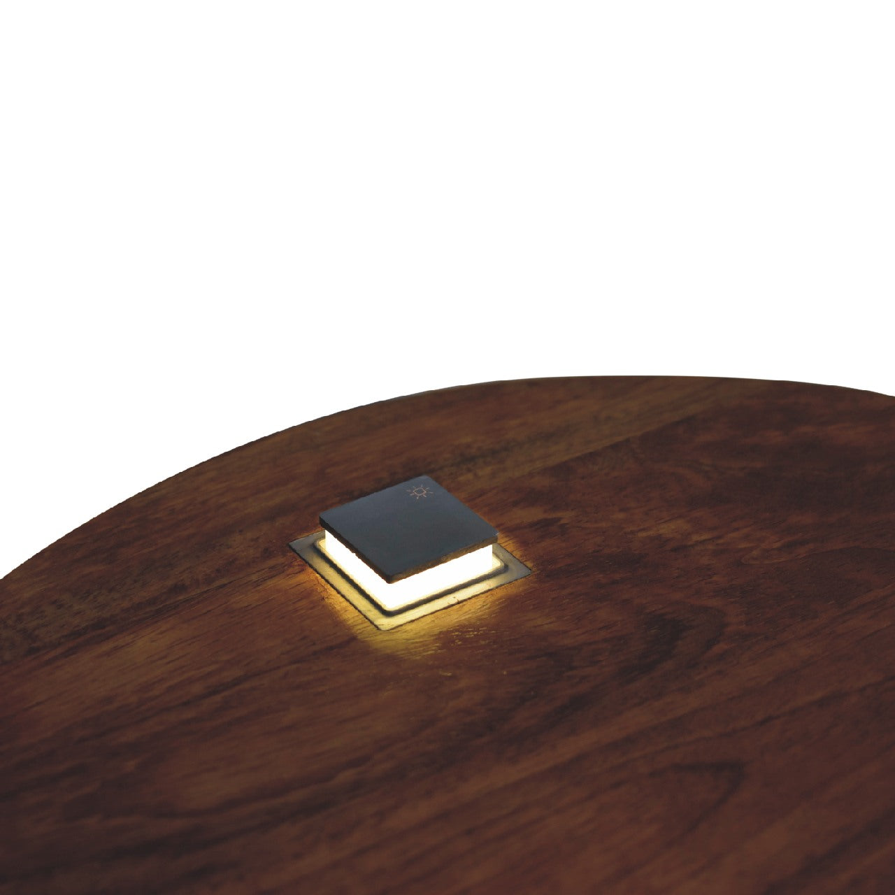 chestnut rounded bedside reading light