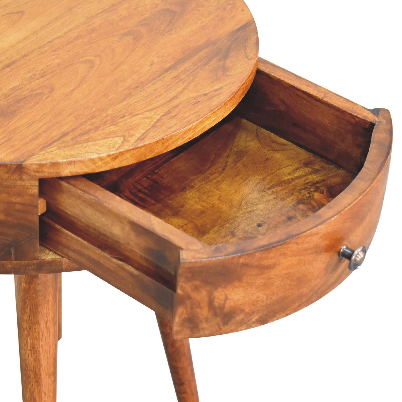 chestnut rounded bedside reading light
