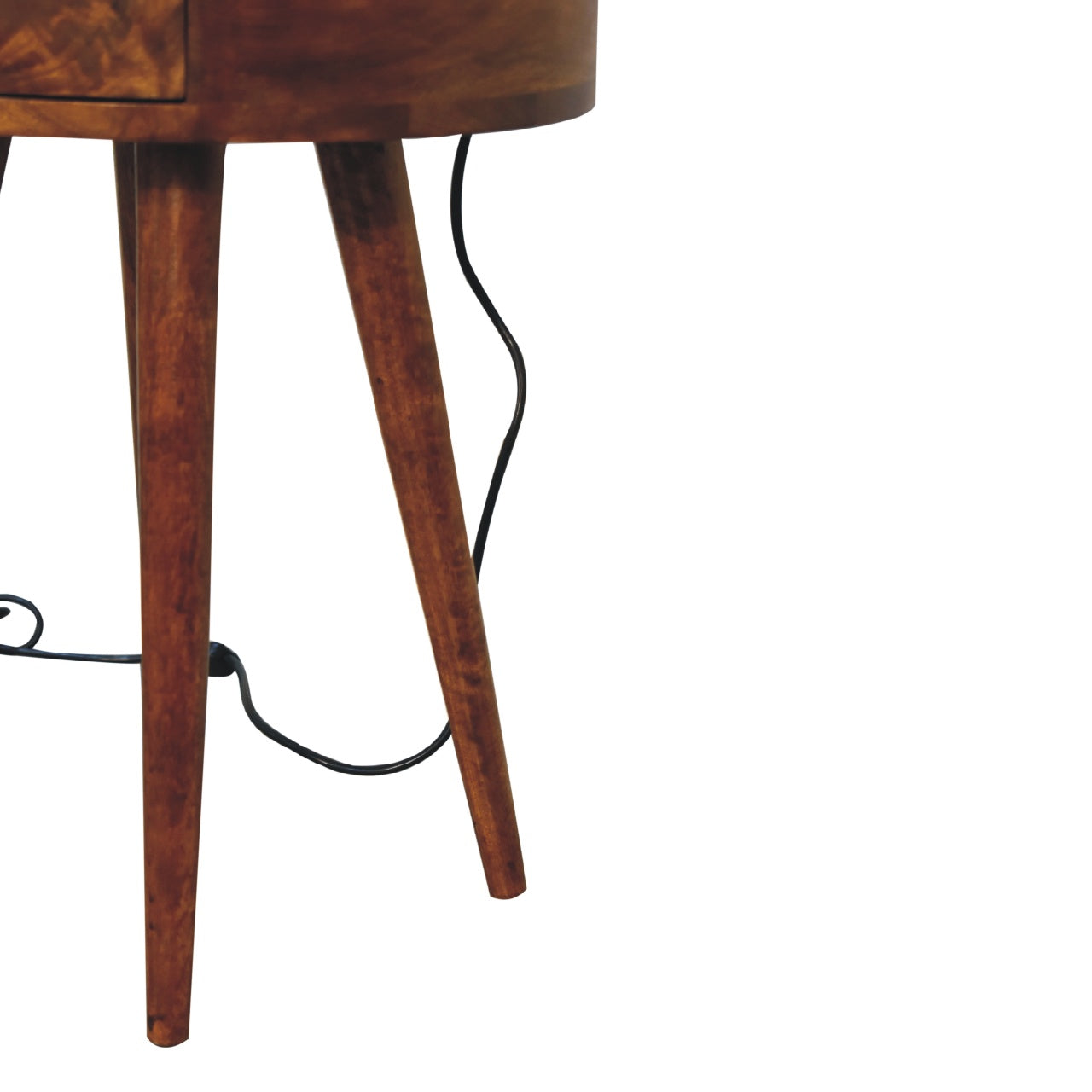 chestnut rounded bedside reading light