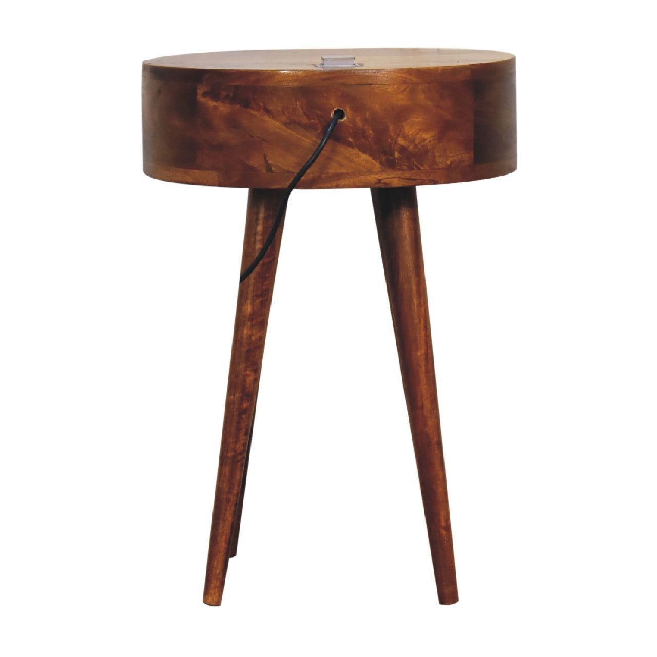 chestnut rounded bedside reading light