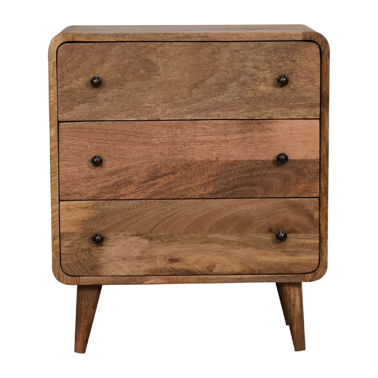 mini curved oak ish chest