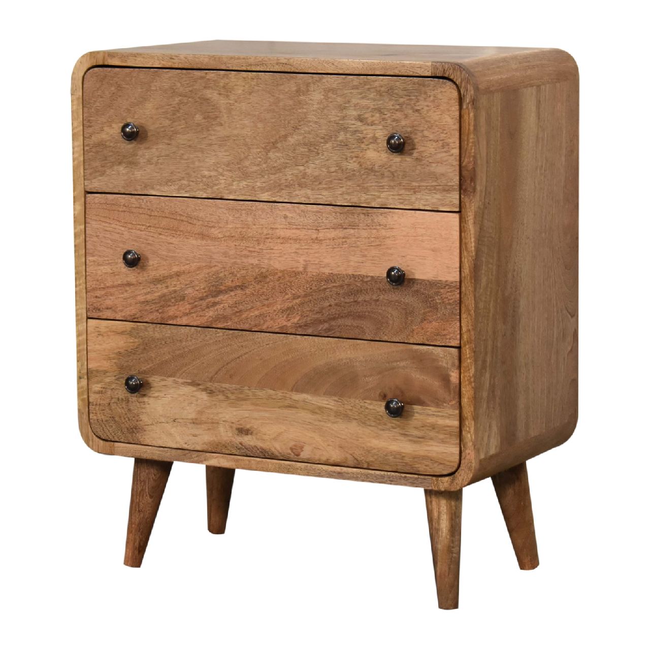 mini curved oak ish chest