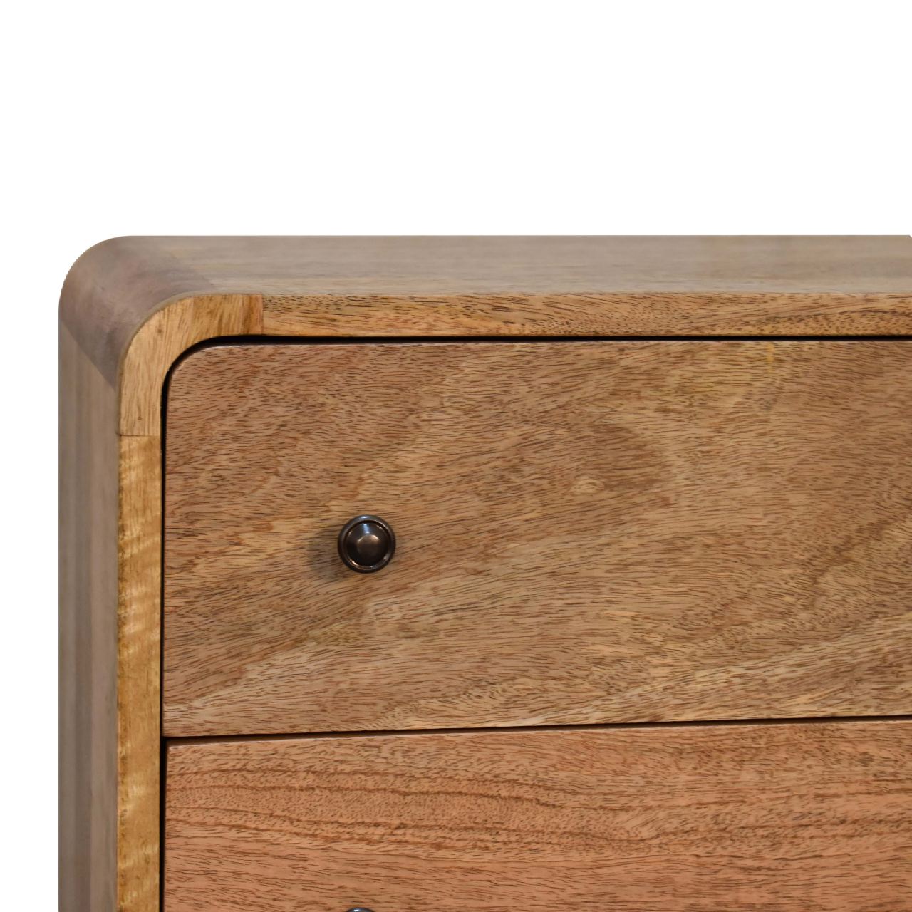 mini curved oak ish chest