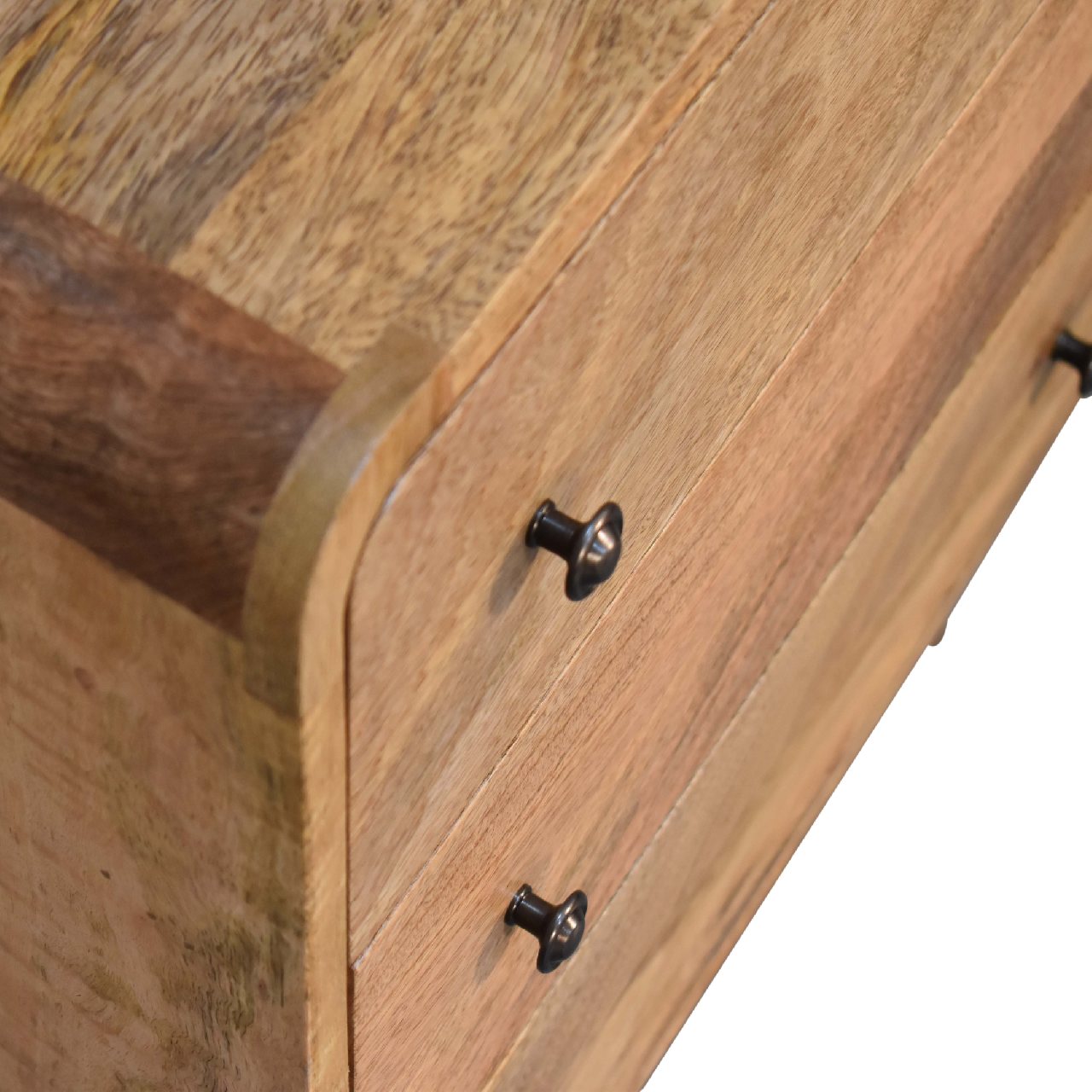 mini curved oak ish chest