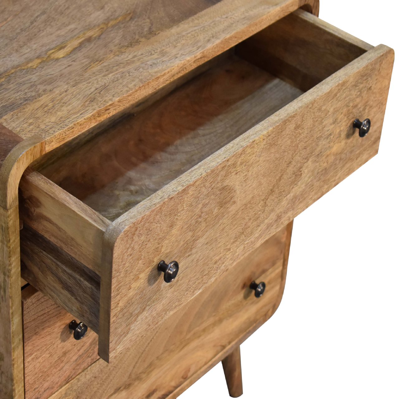 mini curved oak ish chest