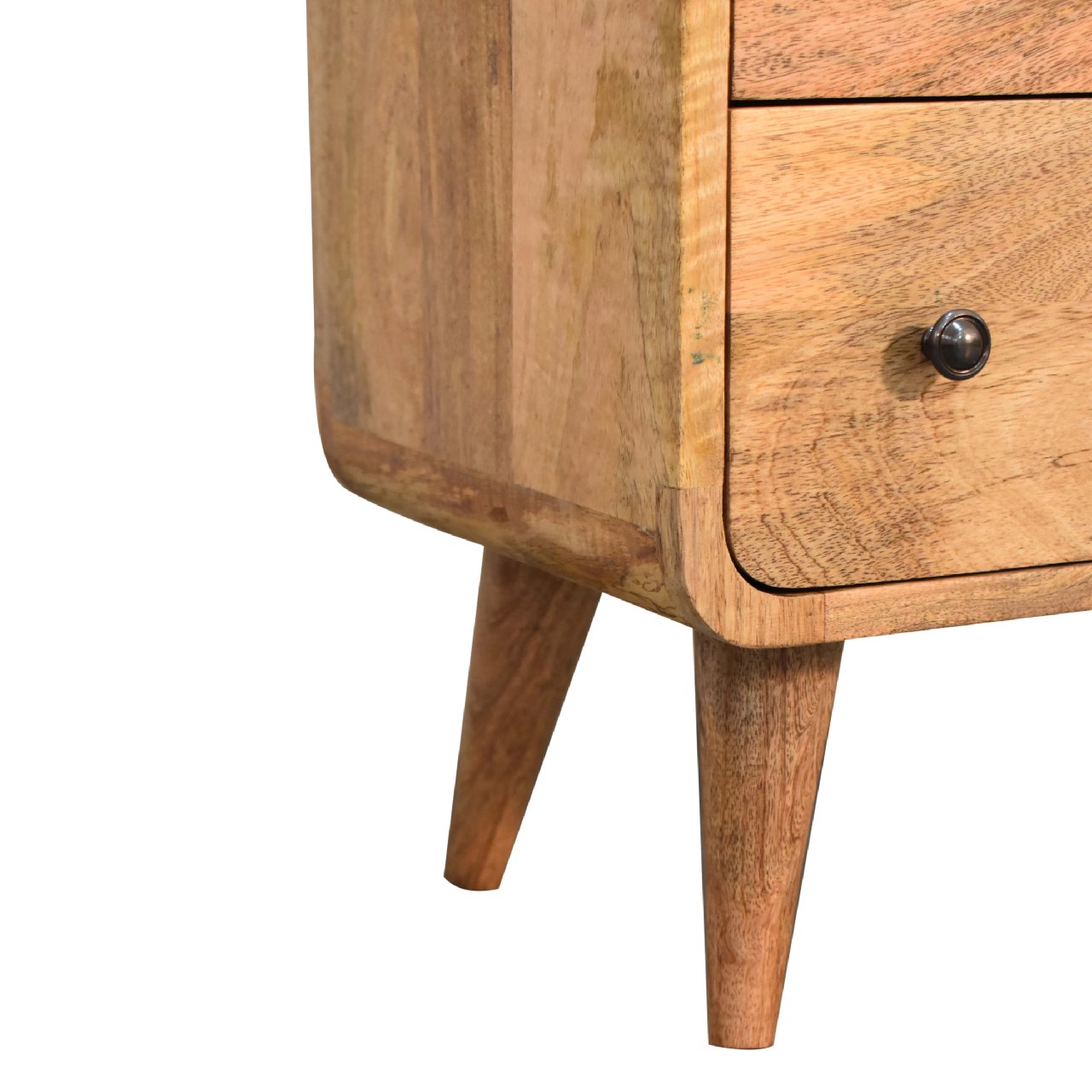 mini curved oak ish chest