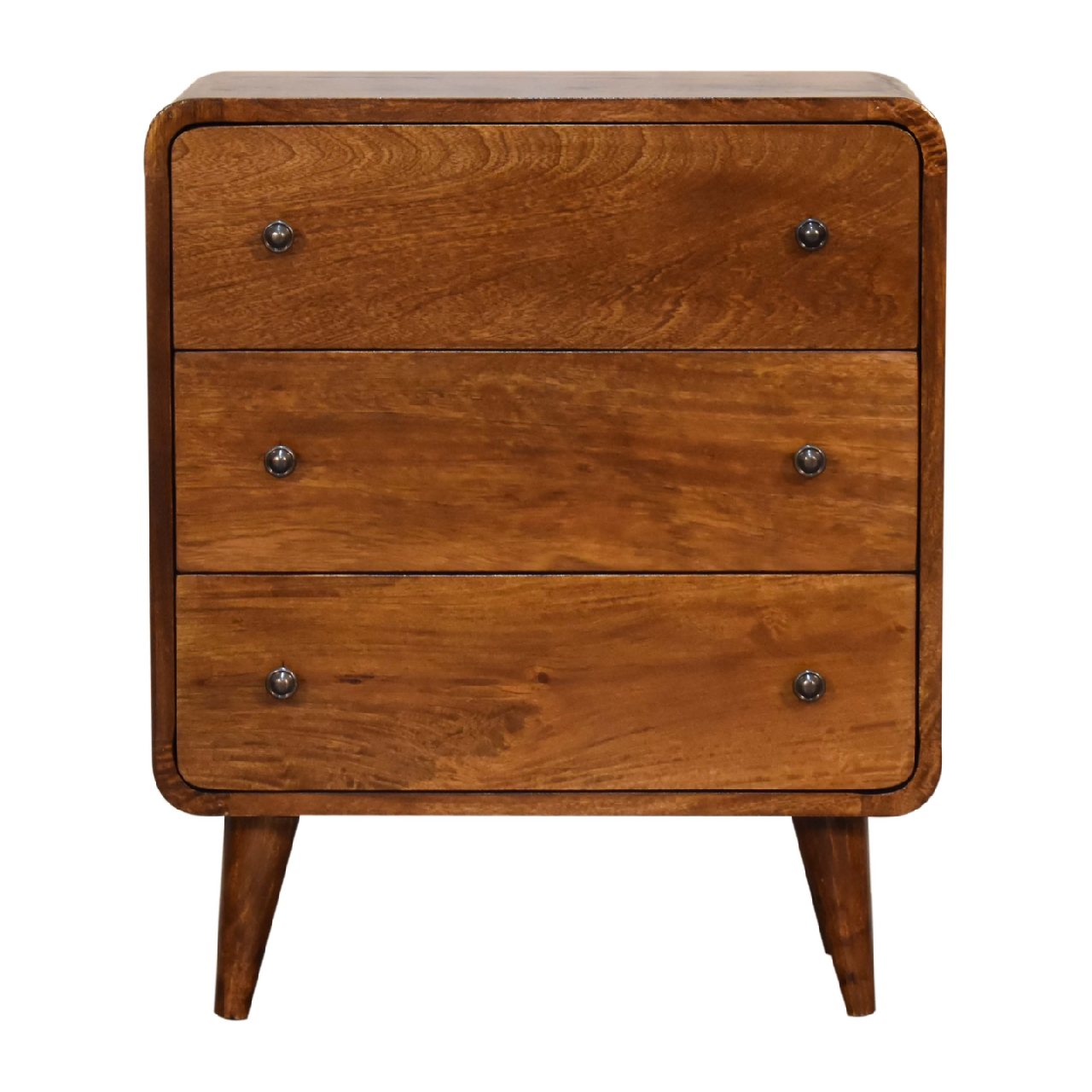 mini curved chestnut chest