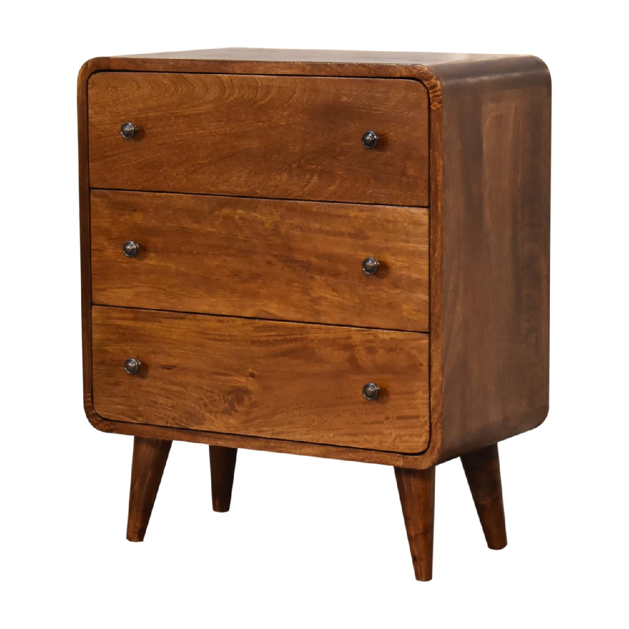 mini curved chestnut chest