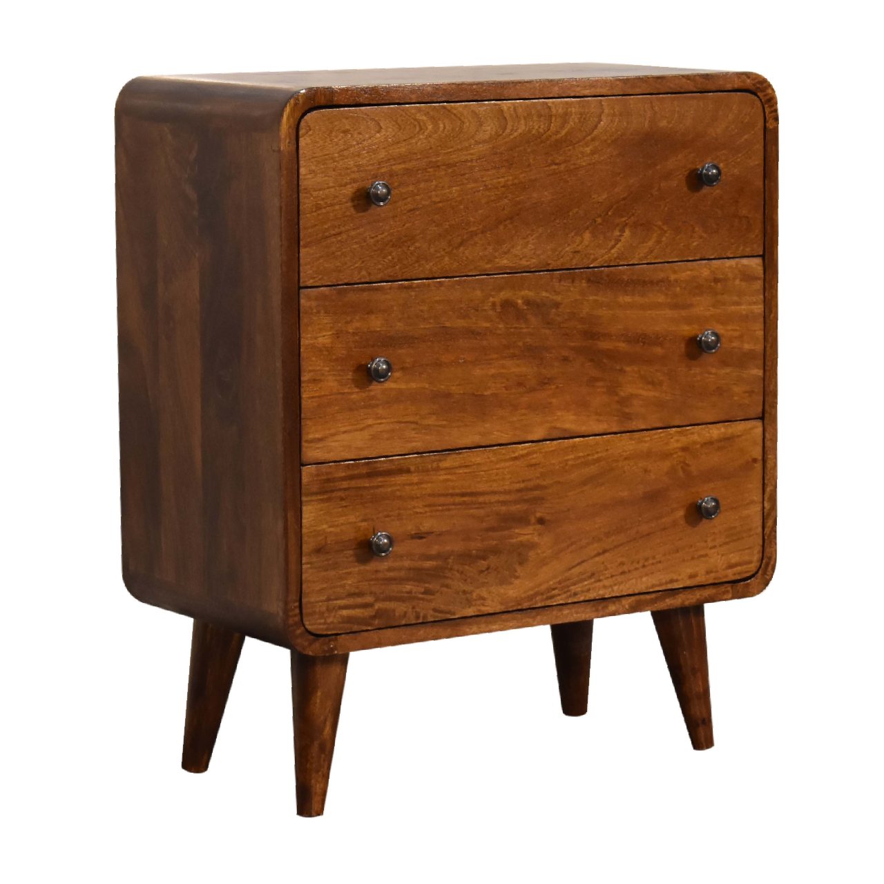 mini curved chestnut chest
