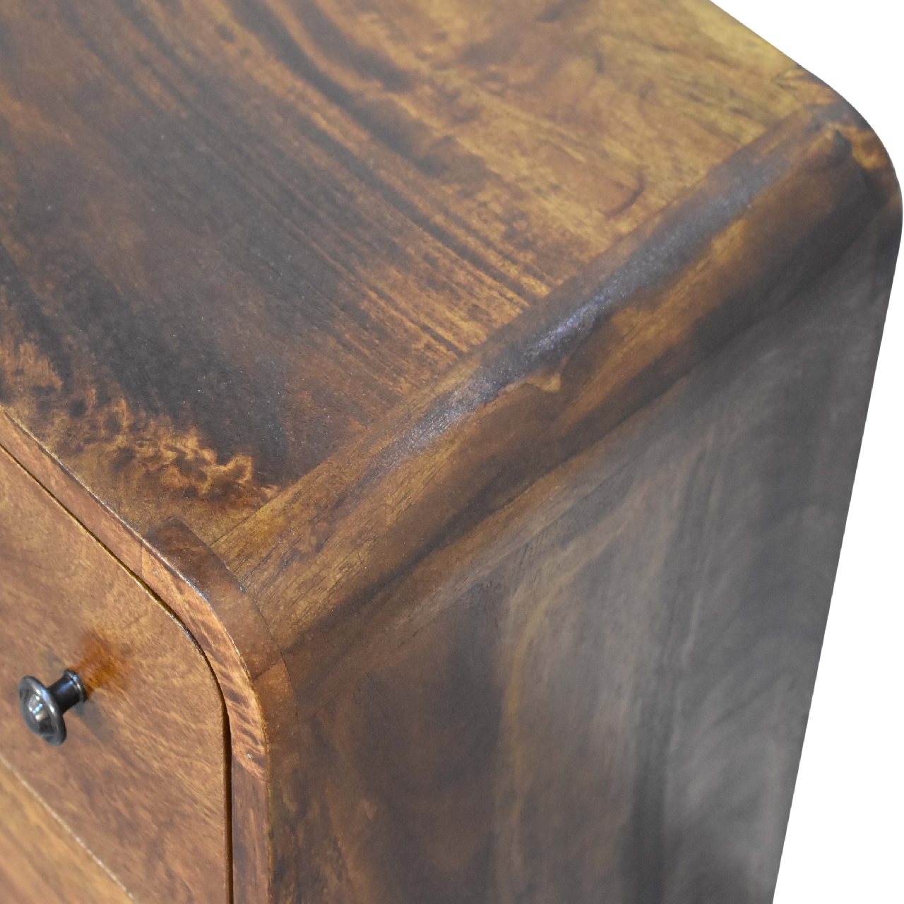 mini curved chestnut chest