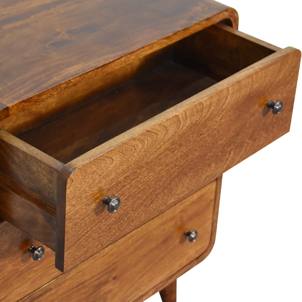 mini curved chestnut chest