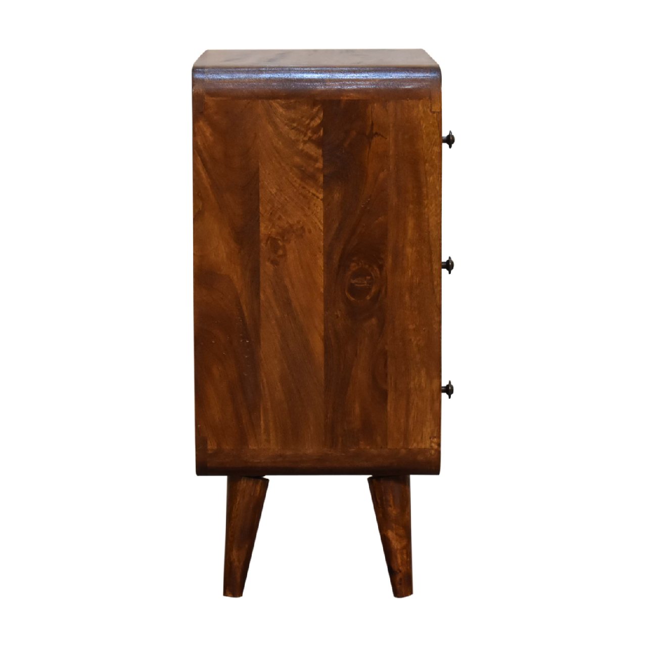 mini curved chestnut chest