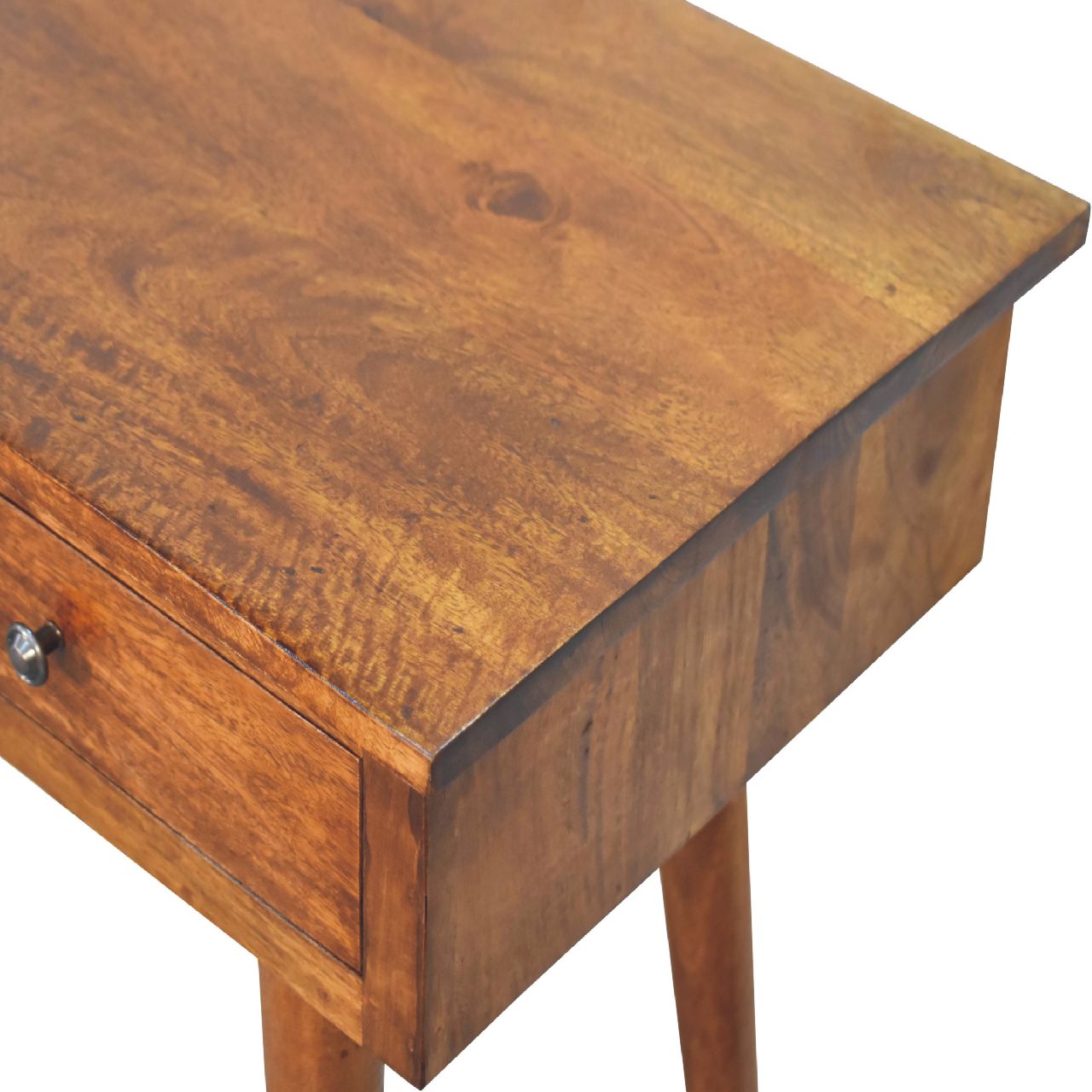 large chestnut hallway console table