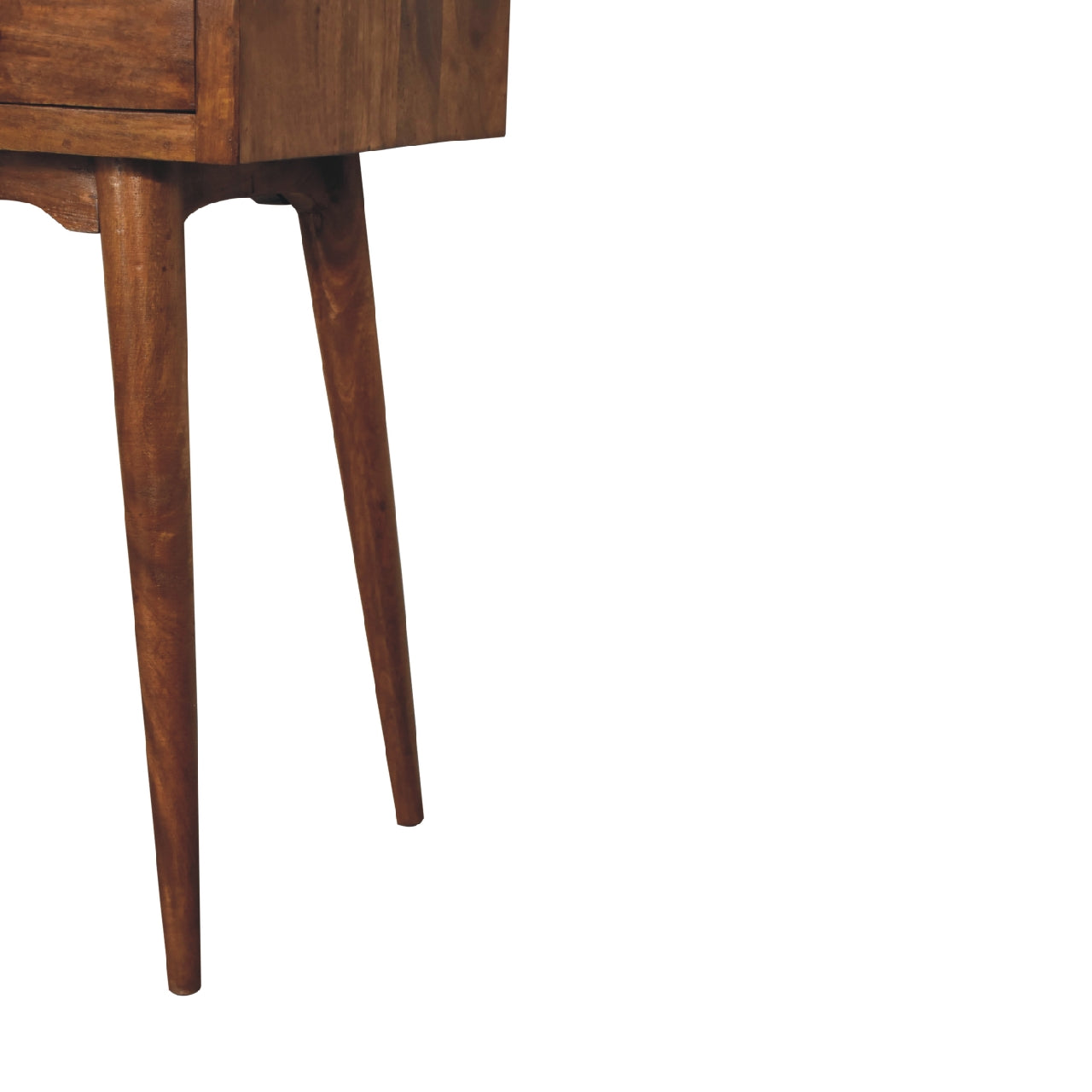 large chestnut hallway console table