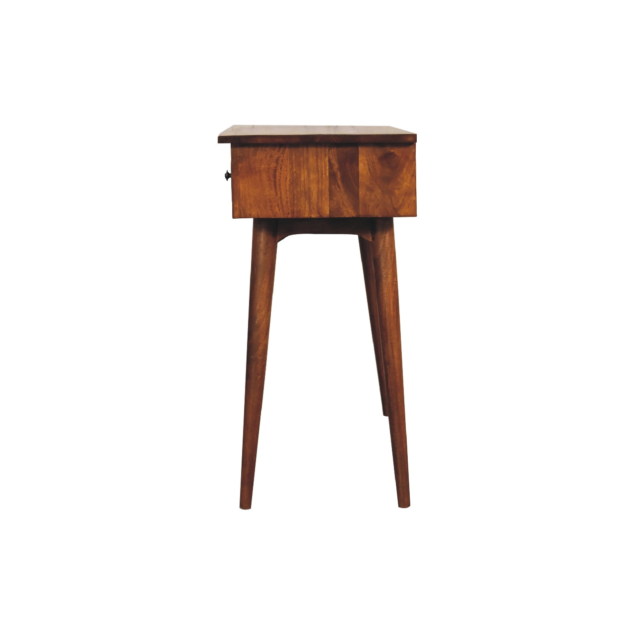 large chestnut hallway console table