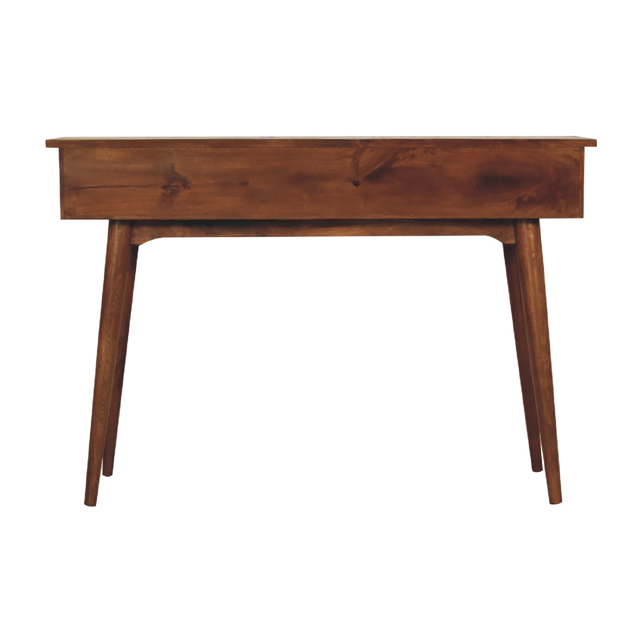 large chestnut hallway console table