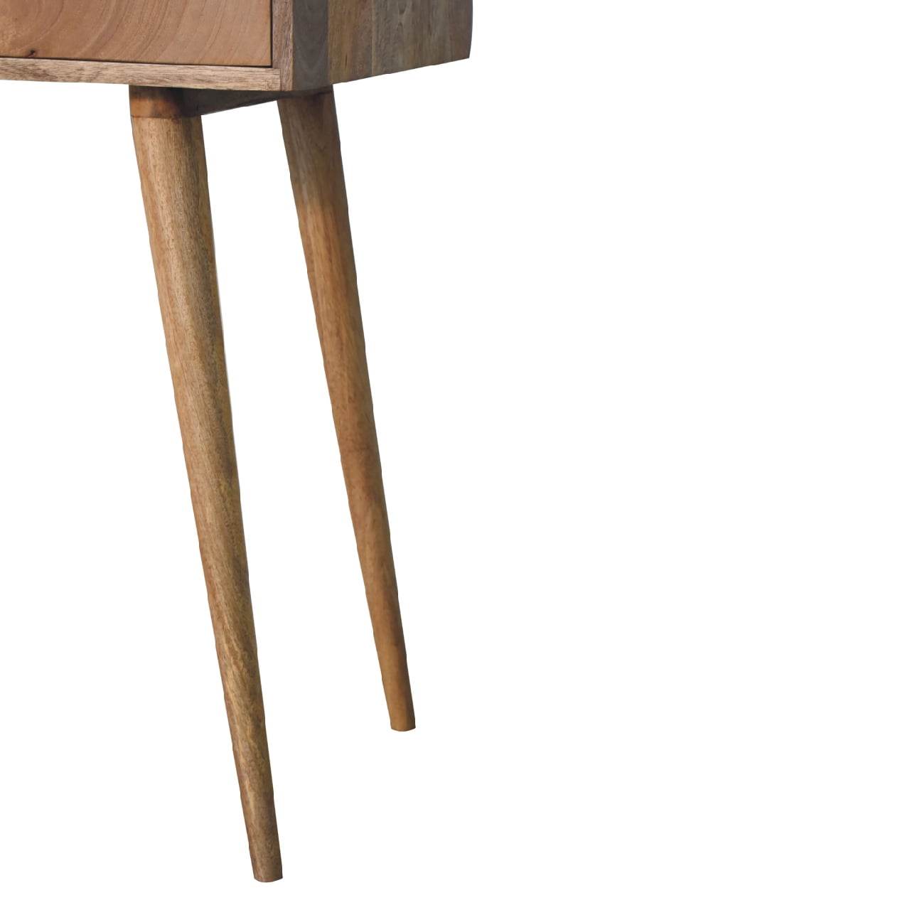 oak ish dressing table with foldable mirror