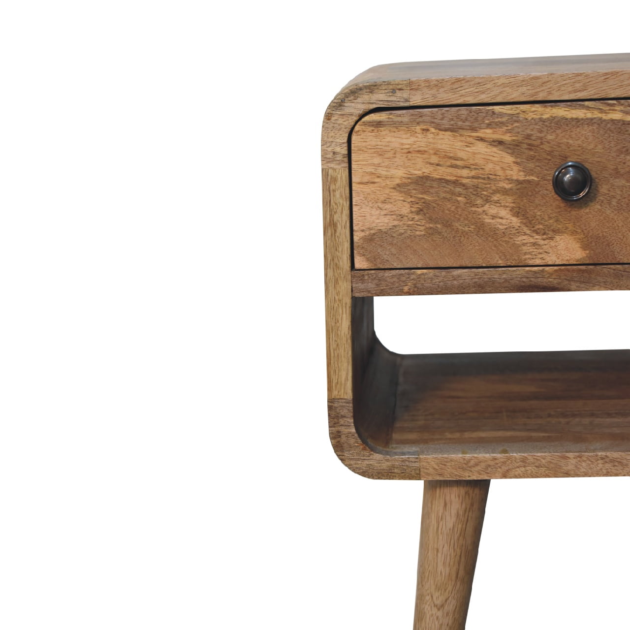 mini oak ish curved bedside 1