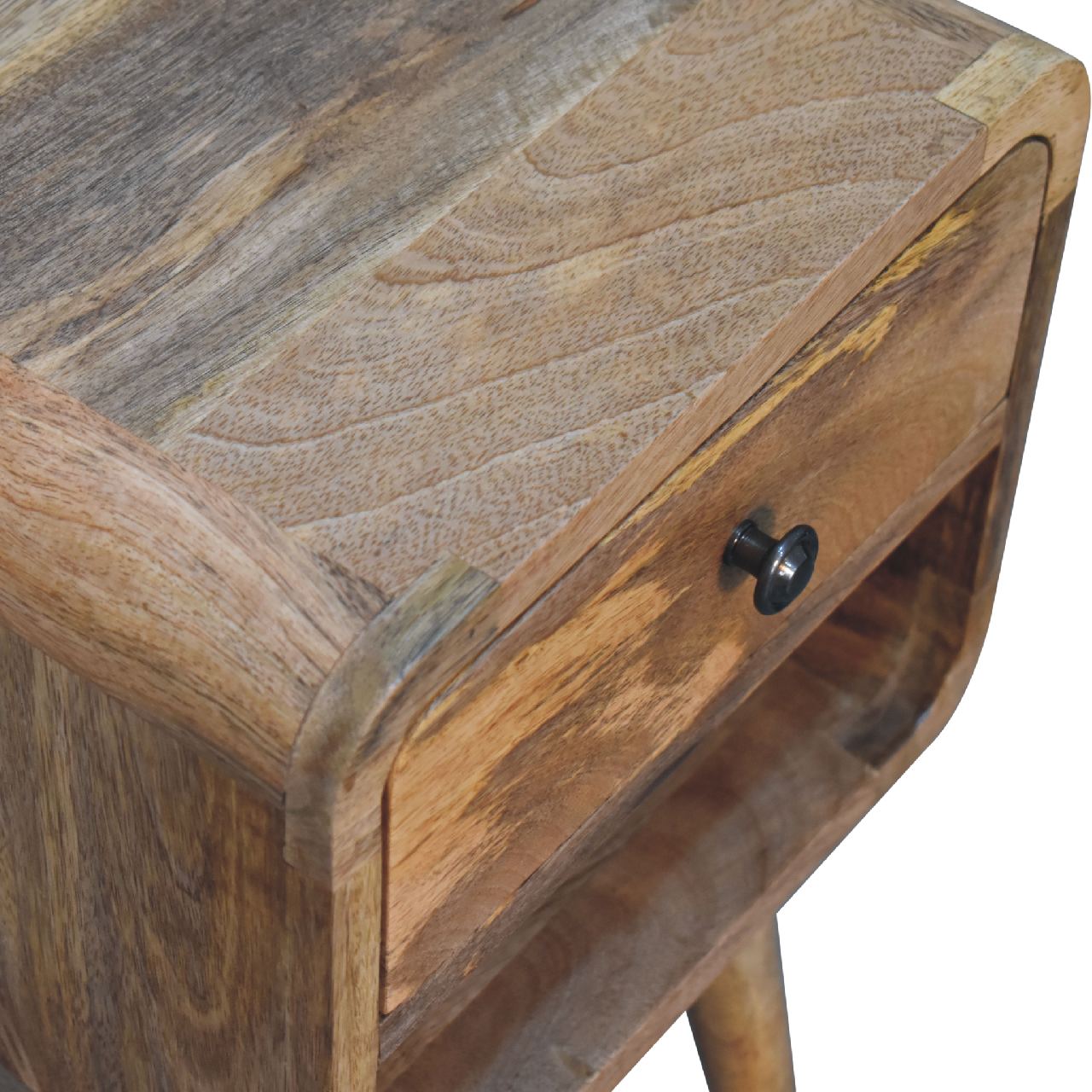 mini oak ish curved bedside 1