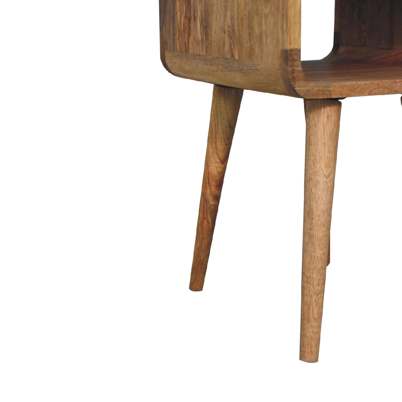 mini oak ish curved bedside 1