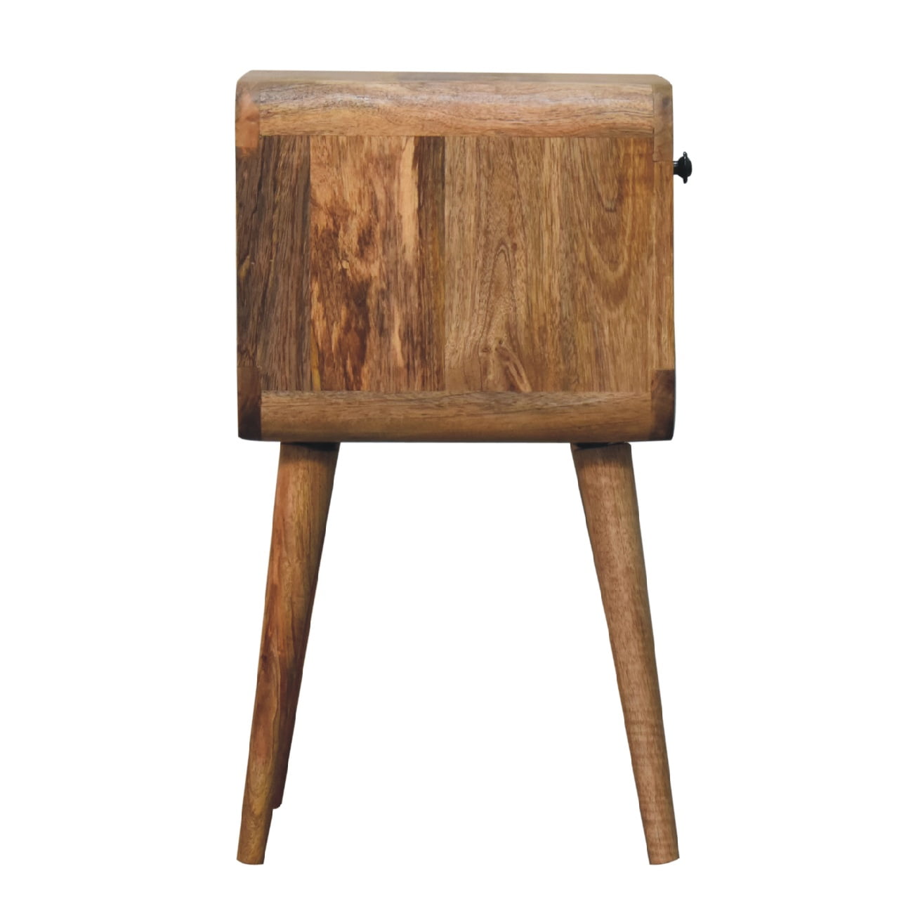 mini oak ish curved bedside 1
