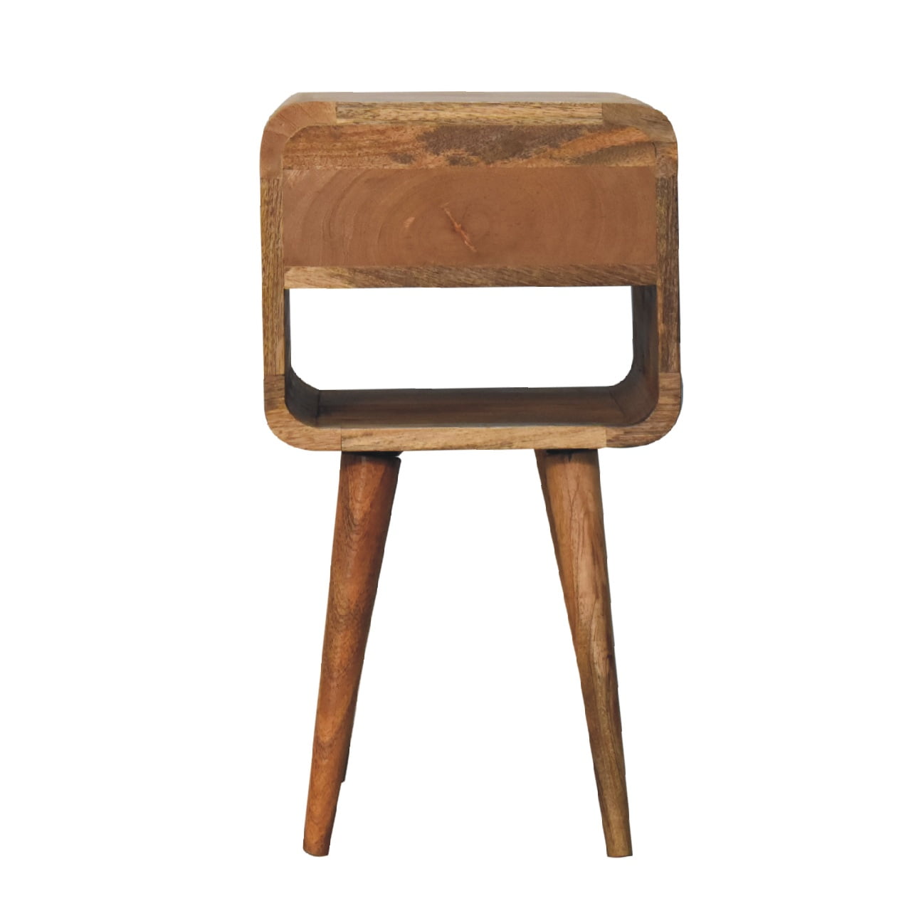 mini oak ish curved bedside 1