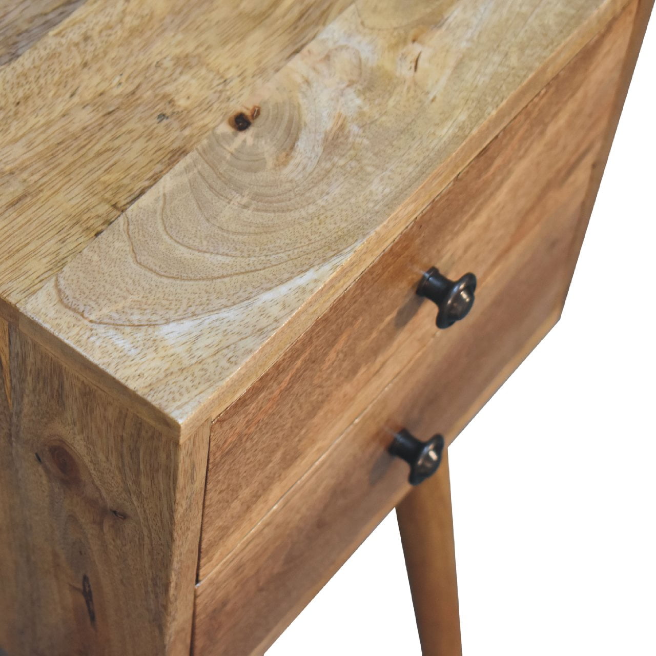 mini 2 drawer oak ish bedside