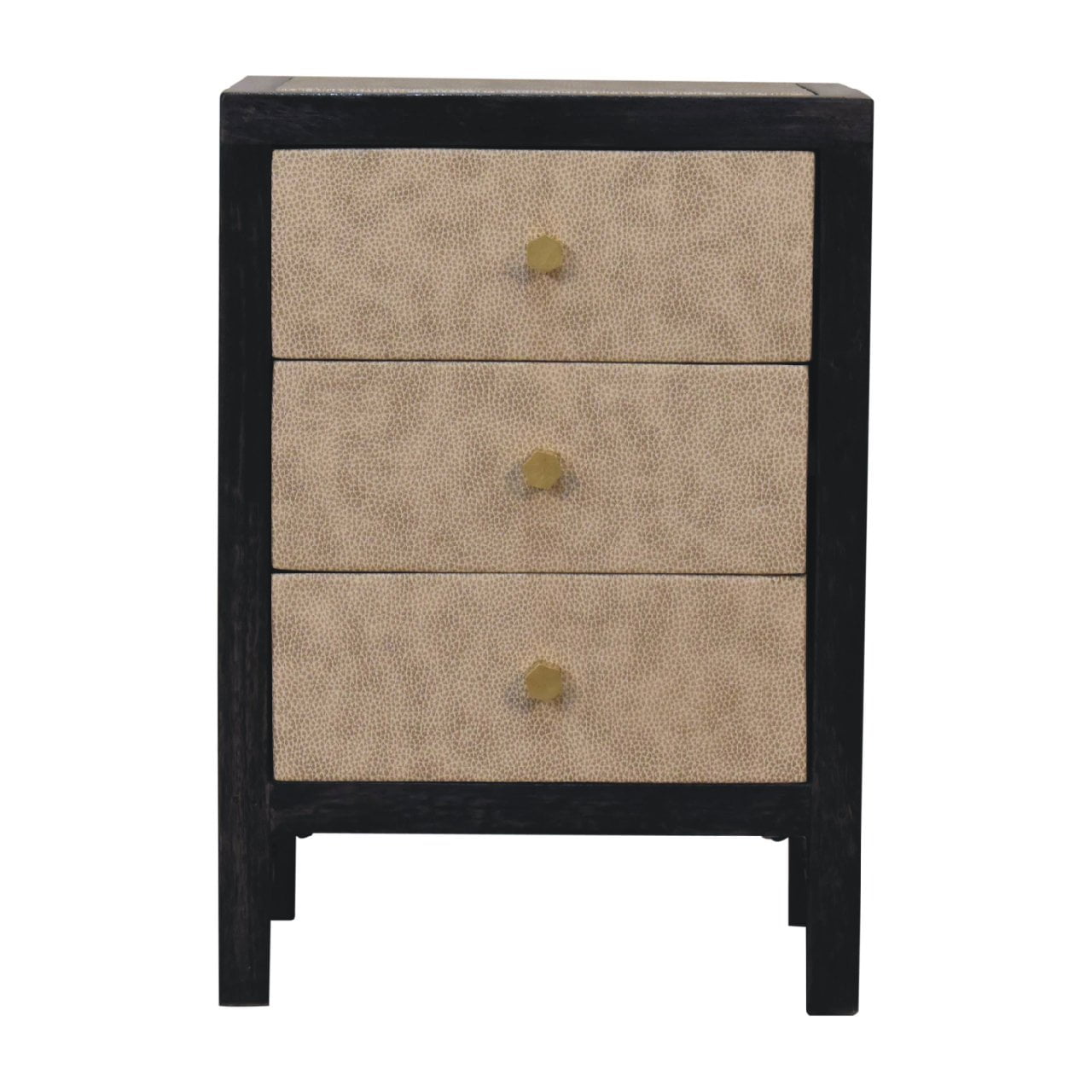 mini faux leather bedside