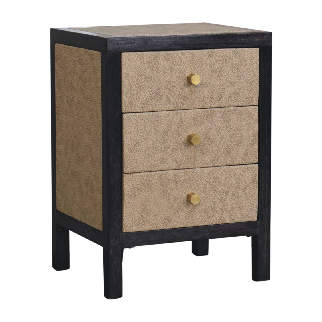 mini faux leather bedside