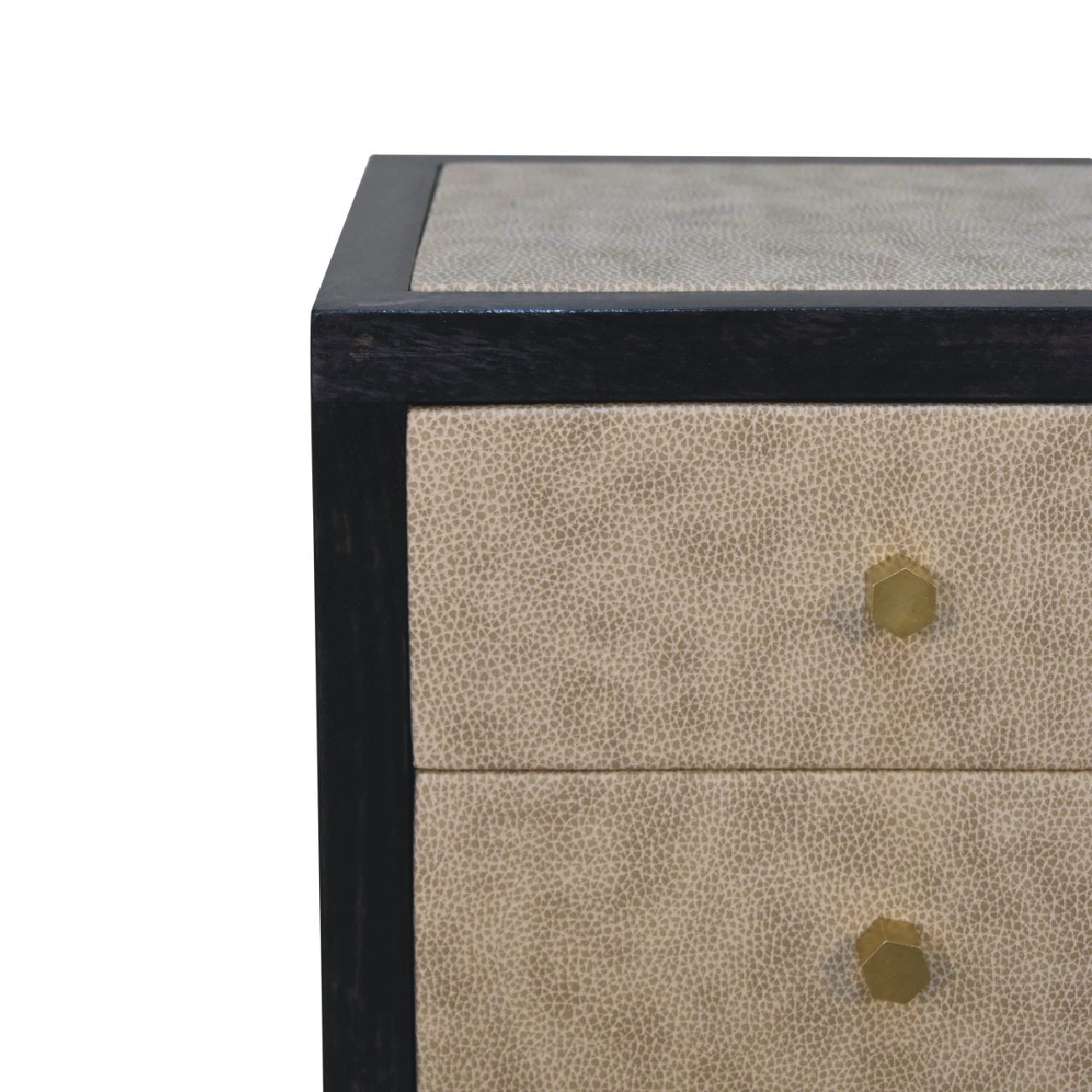 mini faux leather bedside