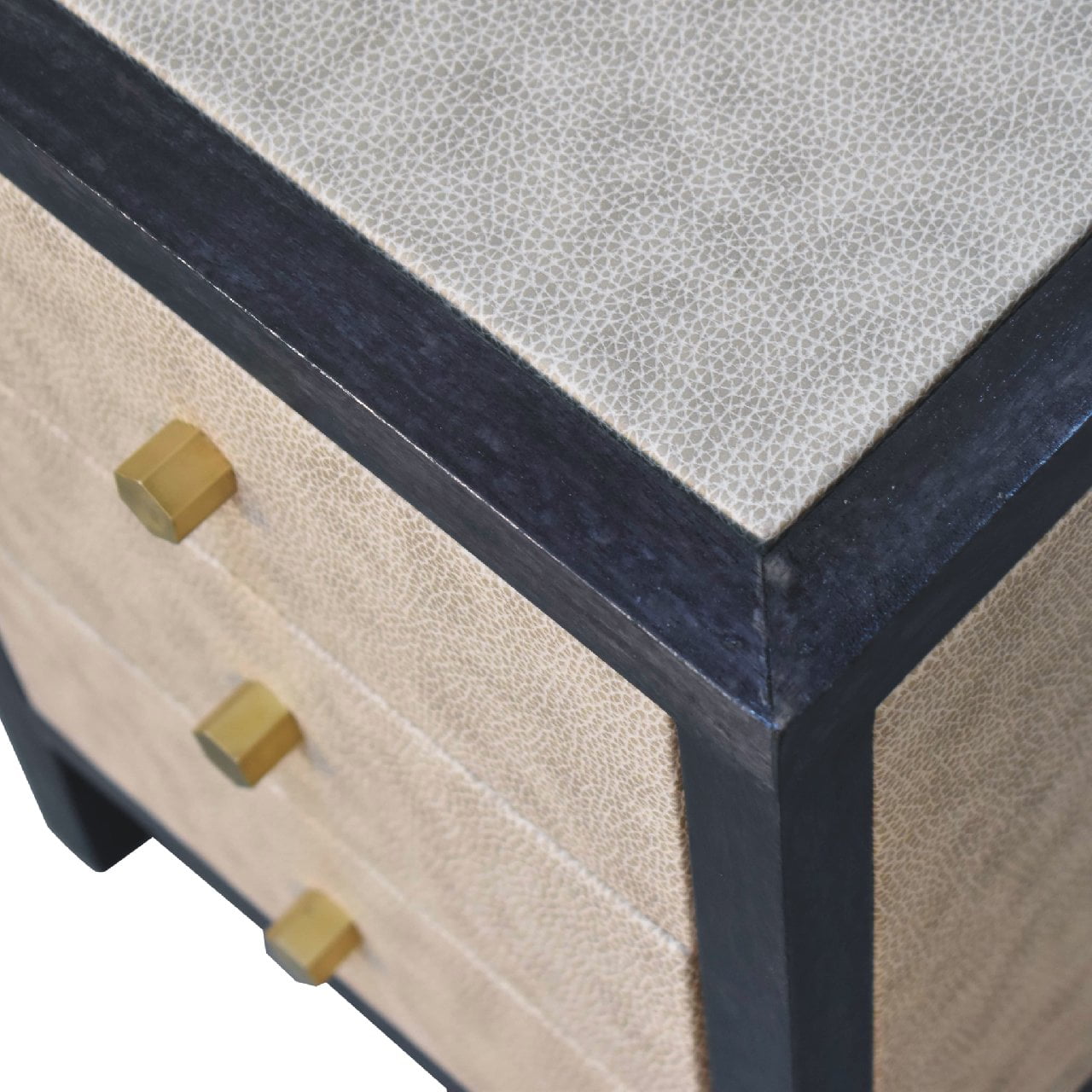 mini faux leather bedside