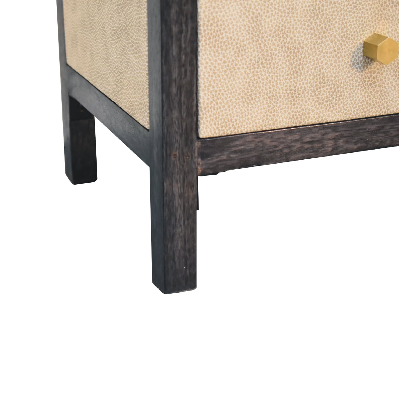 mini faux leather bedside