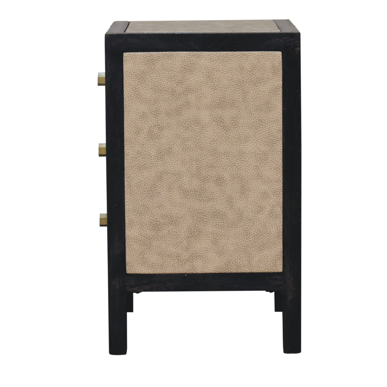 mini faux leather bedside