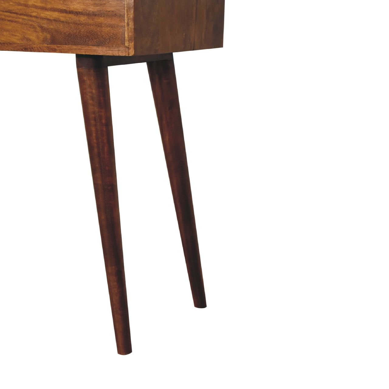 mini chestnut dressing table with foldable mirror 1